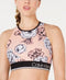 Calvin Klein Performance Floral Fitness Strappy Sport Bra Pink Medium